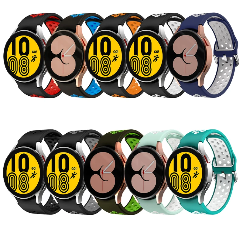 No Gaps Band For Samsung Galaxy Watch 4 Strap 44mm 40mm wristband belt Sport Silicone Bracelet Galaxy Watch 4 classic 46mm 42mm