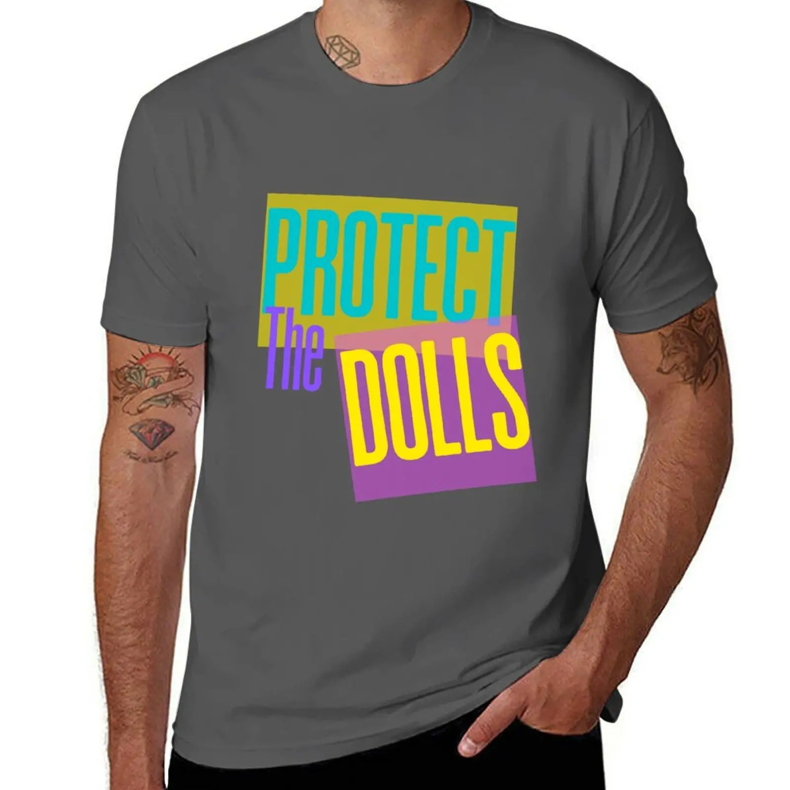 

Protect The Dolls – Bold Feminist Pop Art Statement T-Shirt Fashion Casual Short Sleeve T-Shirt