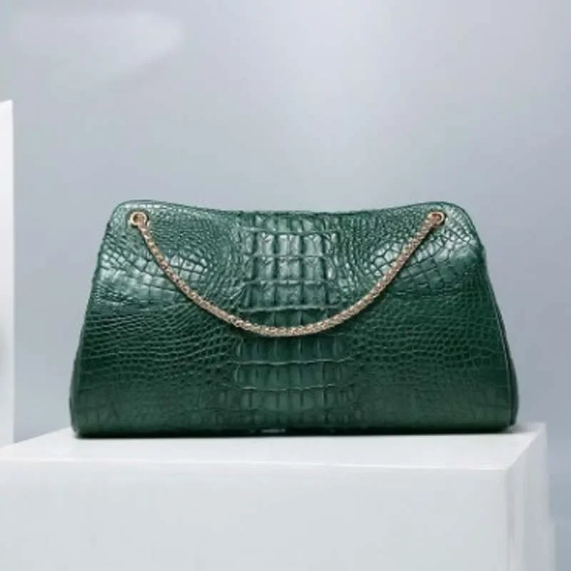 LINSHE  crocodile  Female bag    In the summer  fashion  The new  Genuine leather  One shoulder