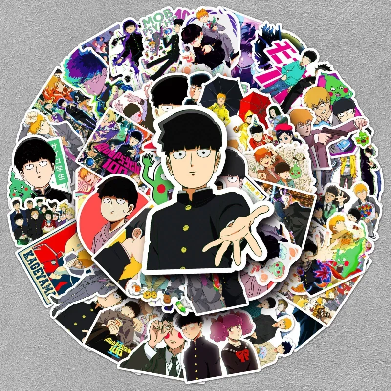 50/30/10PCS Mob Shigeo Kageyama Reigen Arata Popular Anime Peripheral StickersMobile Tablet Skateboard Decoration Waterproof