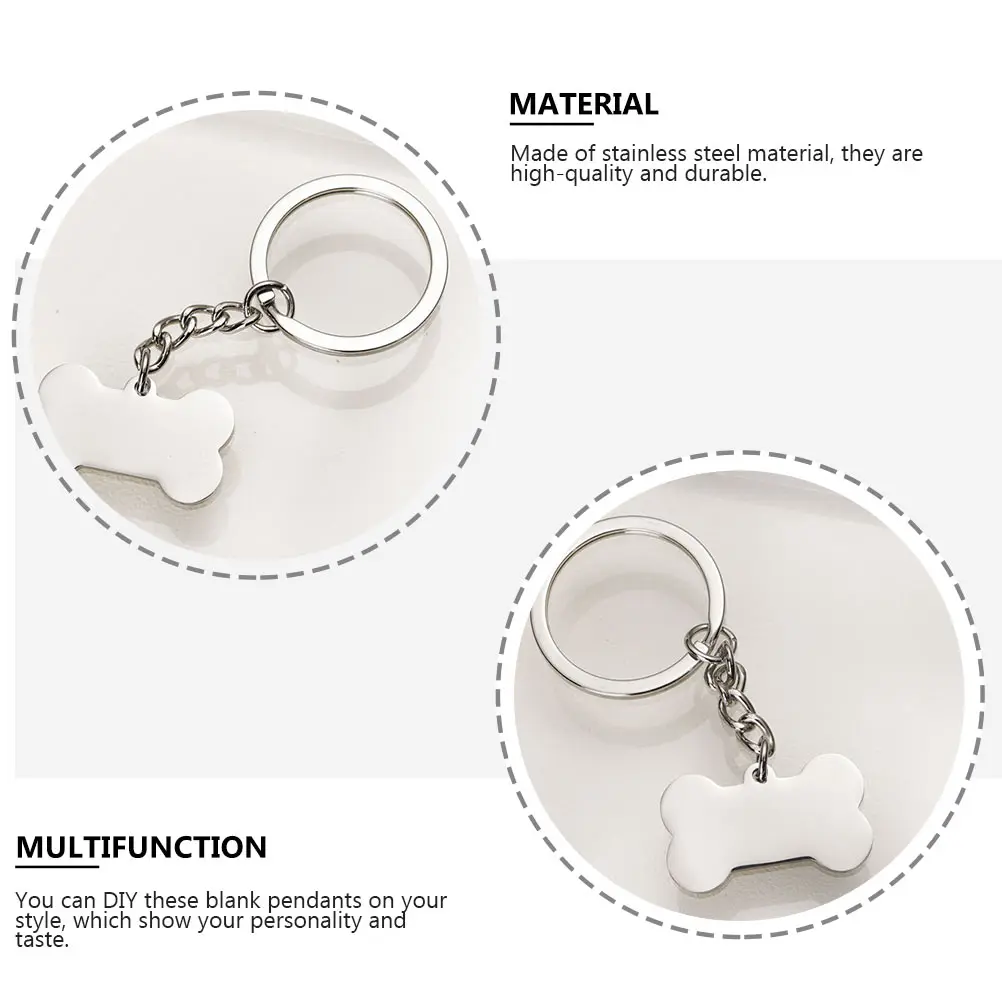 

6pcs Stainless Steel Dog Tag Pendant Engravable Blanks Diy Stamping Tags Craft Charms Blank Metal Hanging Pendants Personalized