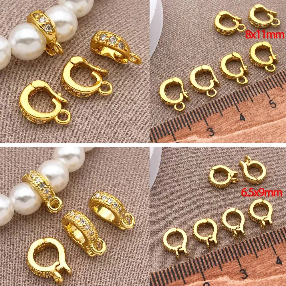 3pcs18K verkupferte echte goldene dicke silbrig weiße goldene Melonenkerne Schnalle Anhänger Schnalle, DIY Schmuckherstellung Zubehör