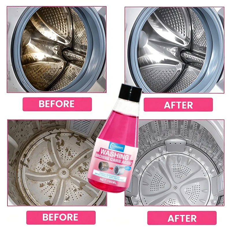 The new washing machine drum cleaner penetrates powerfully, dissolves long-term grime and odours, and is easy to use without hur