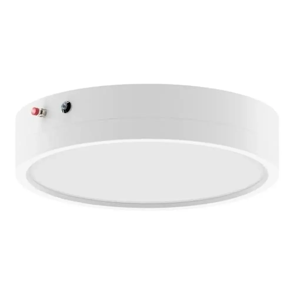 

7" LED Emergency Flush Disk Light Backup Kit Dimmable 15W 1000LM 120-277V Edgelit Round Wafer 90min Emergency Power Backup