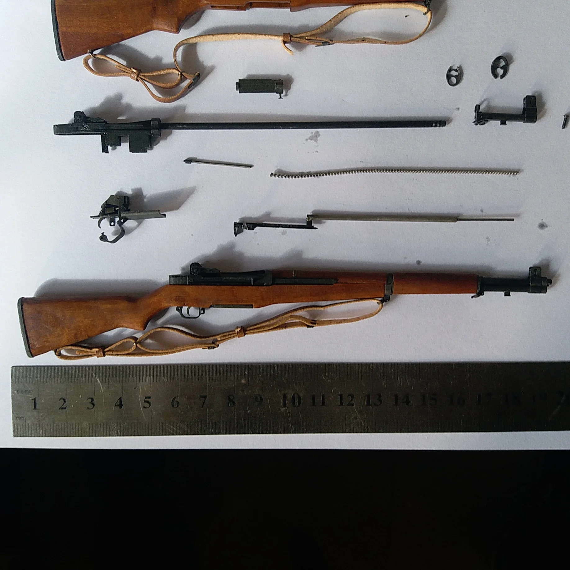 1:6 WWII Series Soldier Army Mini Model Garand Rifle Wood Handmade Gun Toys Model Gun for Action Figure Collection