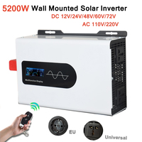 Pure Sine Wave Inverter 12V 220V Portable Power Bank Solar Hybrid Inverter 5200W DC 12V 24V 48V 60V 72V 96V To AC 220V Charger