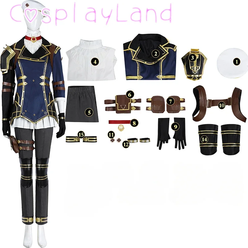 Legends2 Caitlyn Cosplay Costume Police Women Uniform Suit Game LOL Outfit Arcane Costumes with Accessories Full Set Roleplay