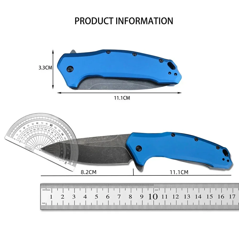 KS 1776 EDC Knife 8Cr13Mov Blade Aluminum Handle Outdoor Slim Hunting Self-defense Tactical Pocket Portable Folding Knives Tools