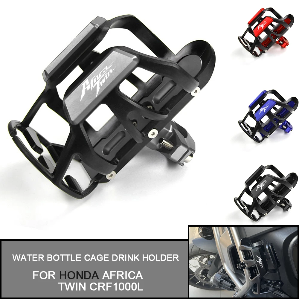 For Honda Africa Twin CRF1000L CRF1000L CRF1100 Universal CNC Motorcycle Beverage Water Bottle Cage Drink Cup Holder Sdand Mount