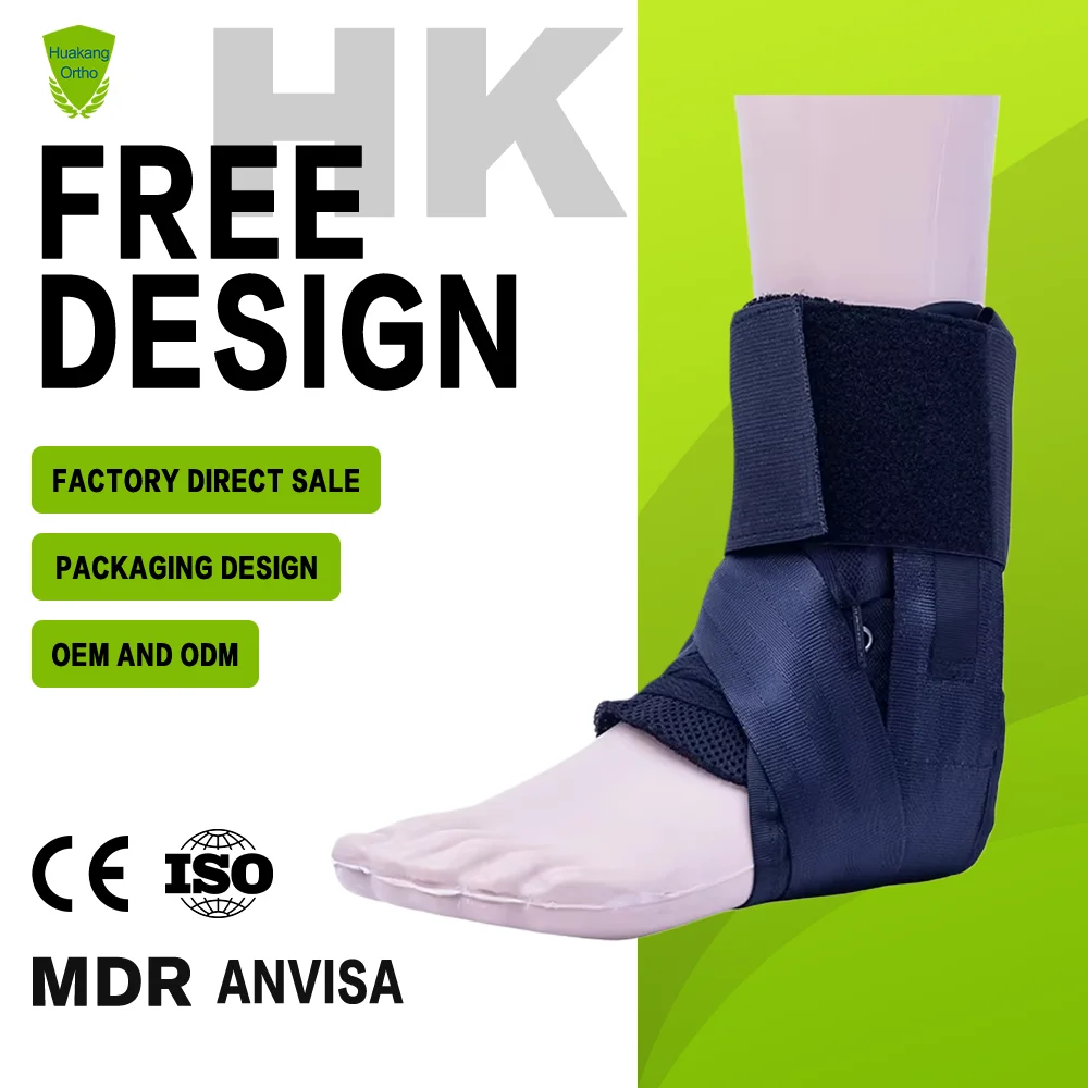 Adjustable Elastic Lace-Up Ankle Support Sprain Recovery Physiotherapy Equipment for Running and Basketball Injuries