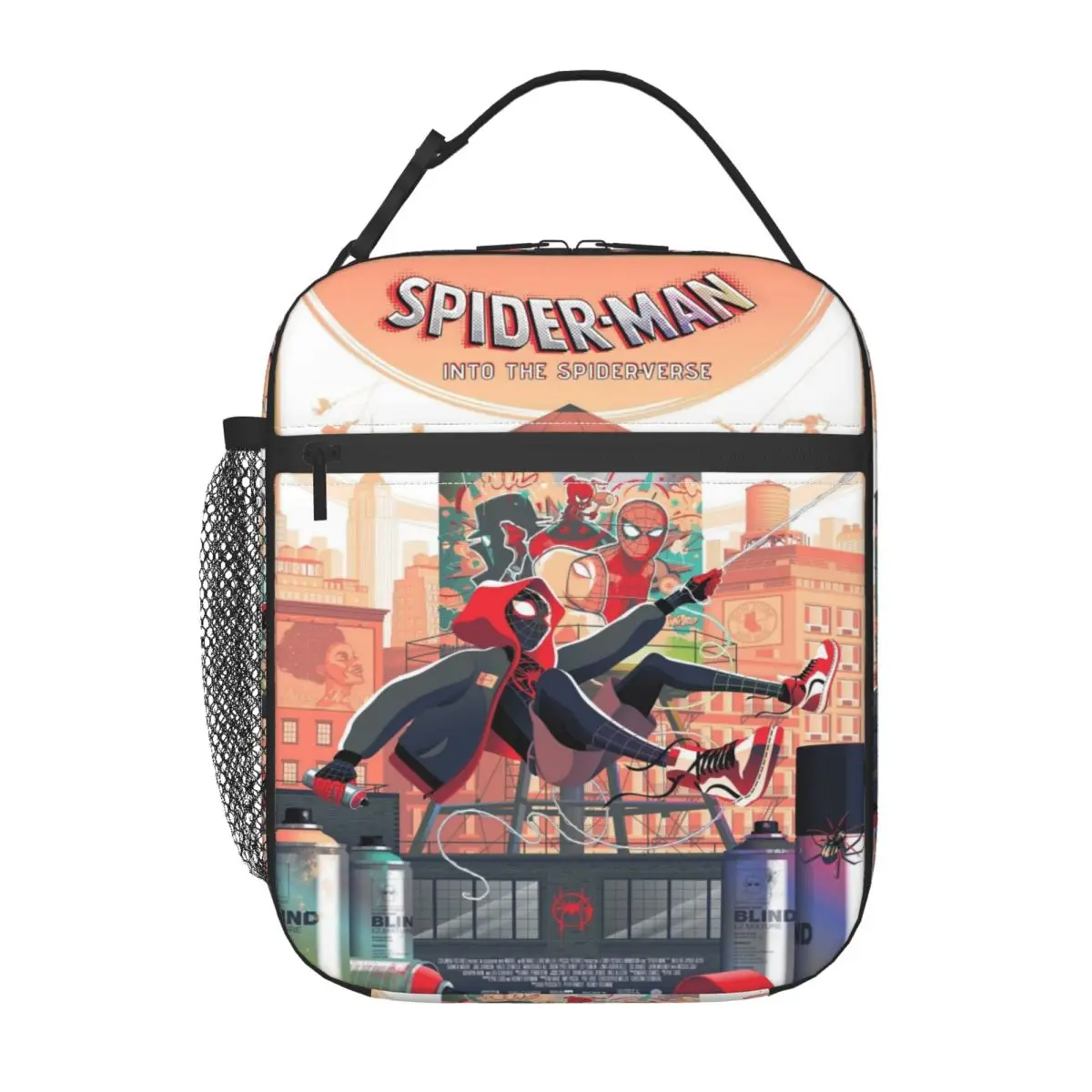 

Изолированная сумка для обедов Marvel Spider-Man, подходит для работы и учебы, герметичный и сохраняющий холод контейнер для еды Avengers.