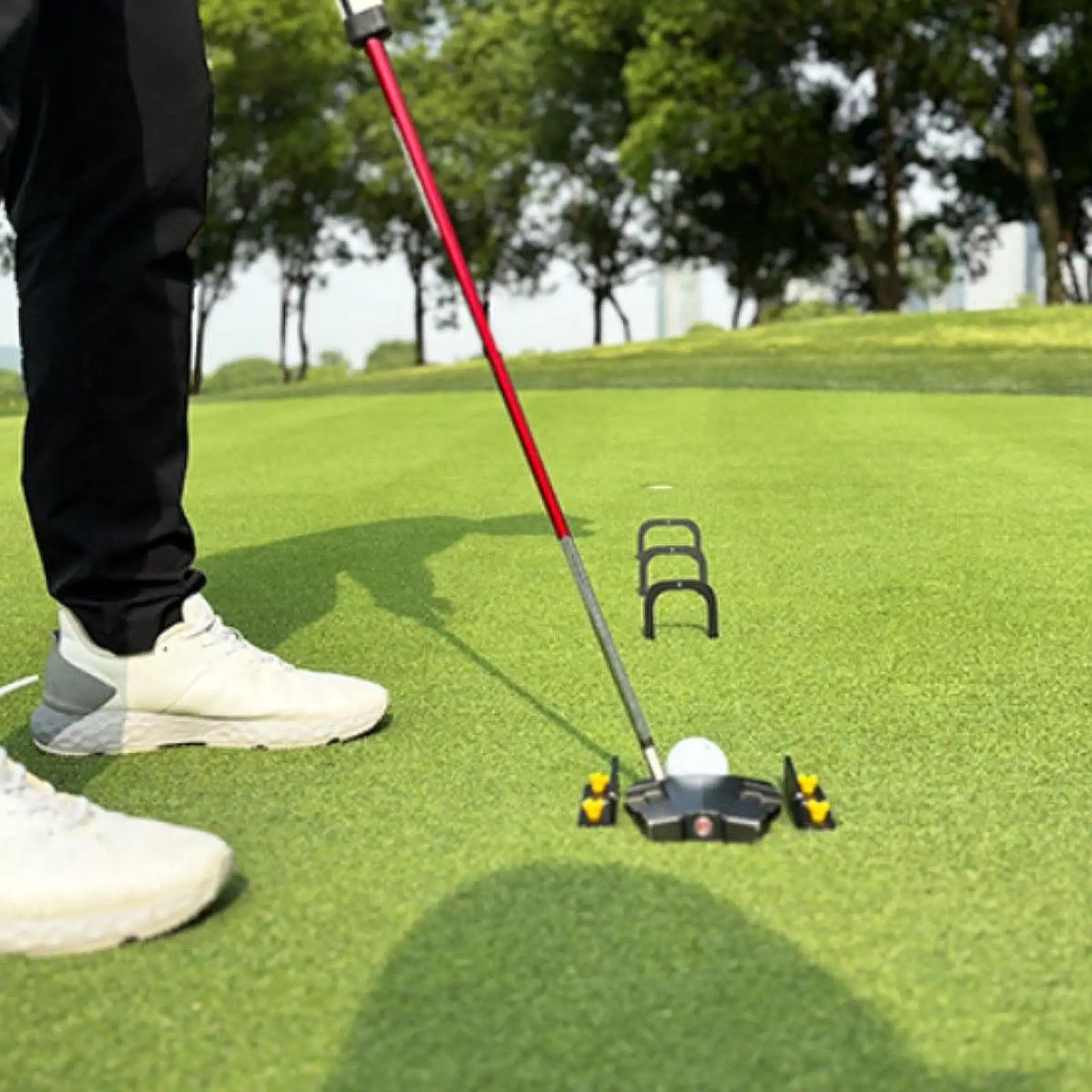 

Golf Putting Aid Training Equipment Putter Target Guide Line Putt Gates Improve Skills Portable Practice Set Auxiliary Tools