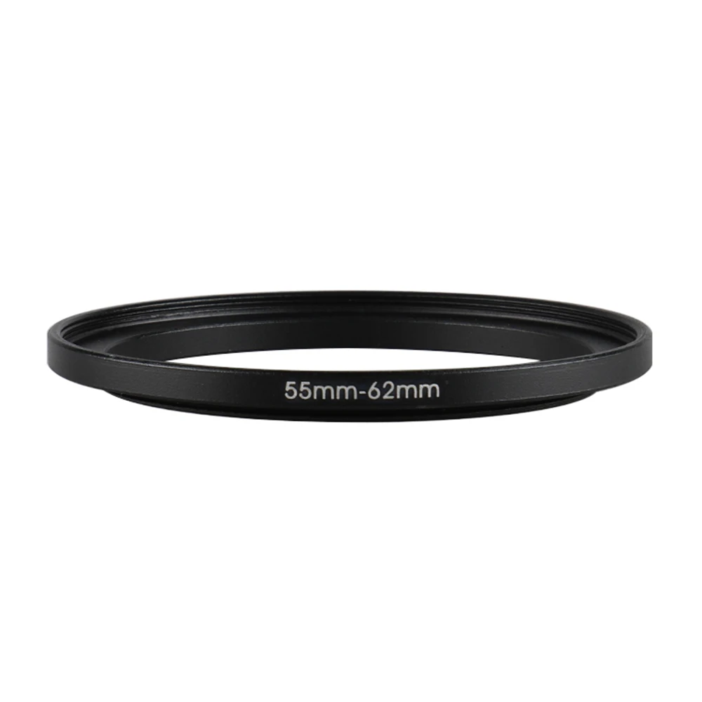 Aluminum Black Step Up Filter Ring 55mm-62mm 55-62 mm 55 to 62 Filter Adapter Lens Adapter for Canon Nikon Sony DSLR Camera Lens