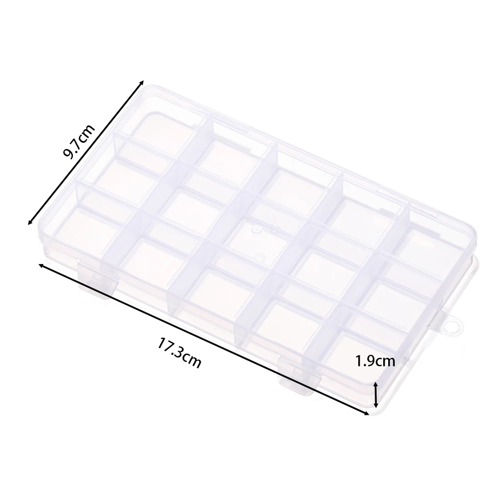 6/10/15/24/28 Grids Transparent plastic storage box beads Organizer Container For DIY Crafts Earing Jewelry Storage Case Display