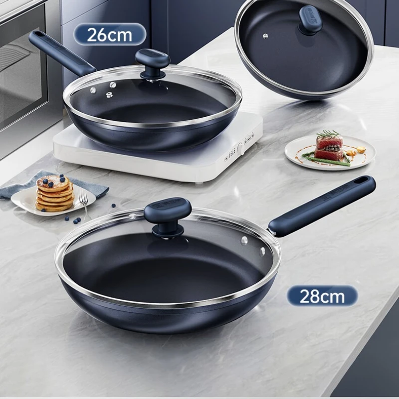 

Nonstick Frying Pan Skillet Induction Gas Compatible Oil Collector Low Smoke Healthy Low Oil Cooking Eggs Pancakes Steak