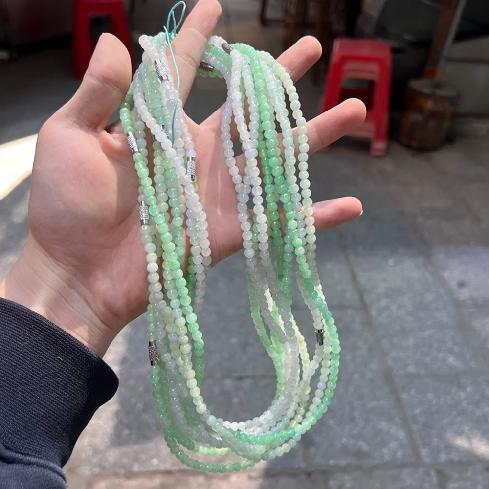 Green Jade Necklace Green Myanmar Jade Necklace Women Necklace Jadeite Fit Adult Women Necklace Jewelry For Mother Gift
