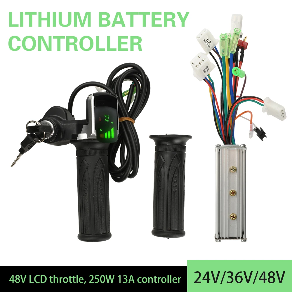 

24V 36V 48V 250-350W 15A E-Scooter Brushless Motor 3-Mode Controller LCD Speed Display for Electric Bicycle Motorbike Repair