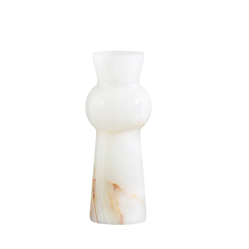 hinese-style living room ornament jade vase dining table atmosphere decoration arrangement marble flower display