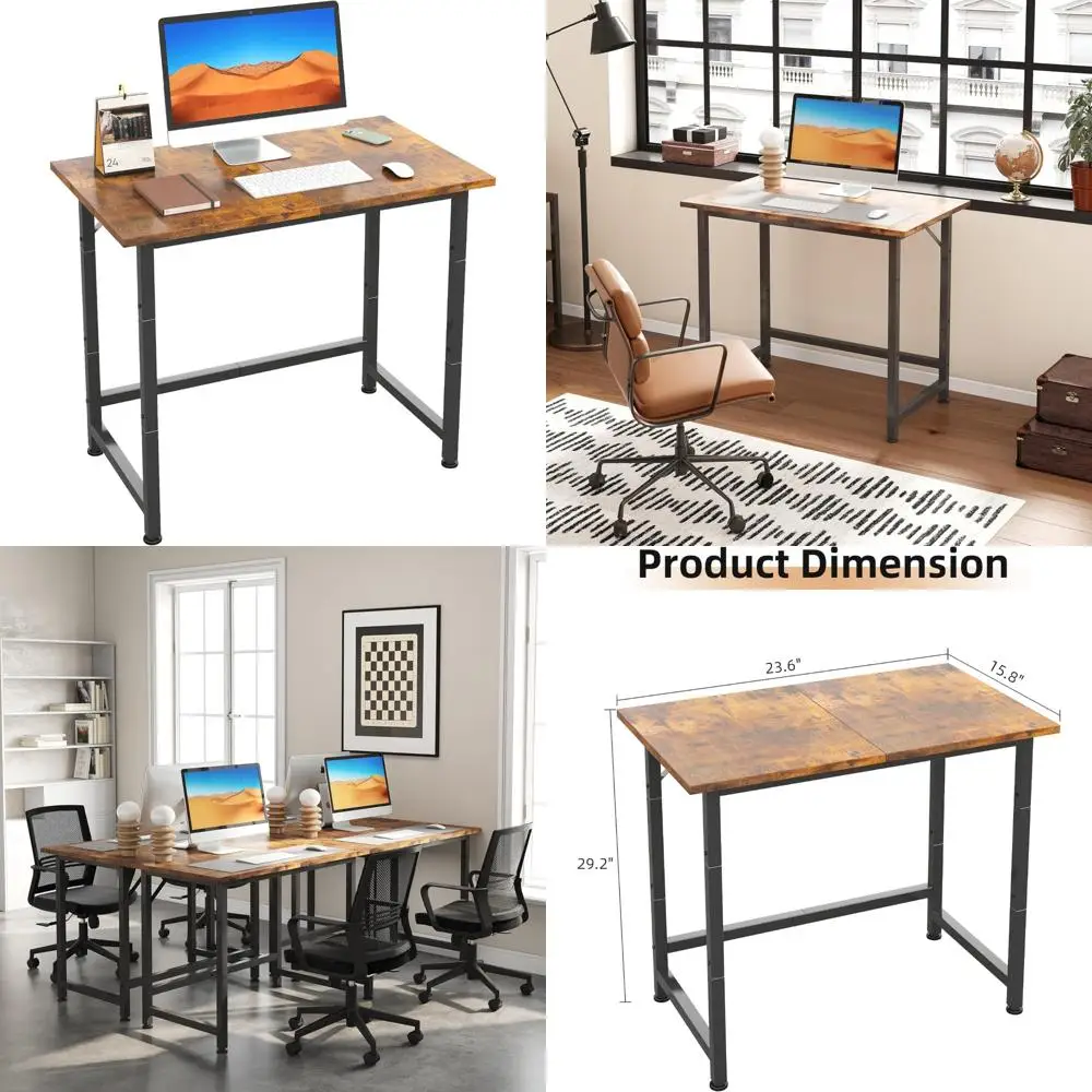 طاولة قهوة حديثة من FOLUBAN، طاولة مركزية من الخشب الريفي مع مساحة تخزين لغرفة المعيشة، شاي كوكتيل منخفض مستطيل صناعي من طبقتين