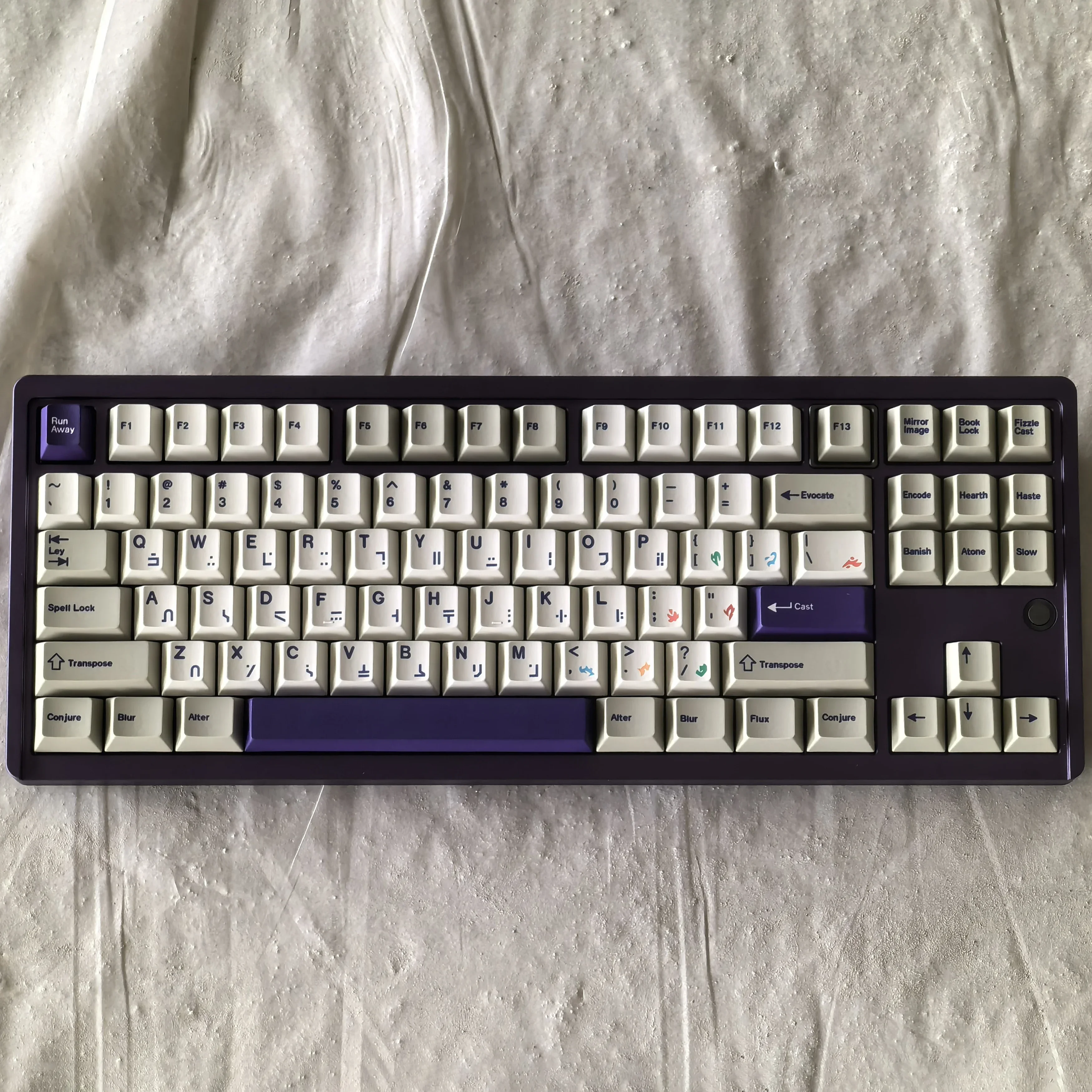 Magic book theme sublimation original keyboard keycaps customized full set Meijia lion wootingqk80