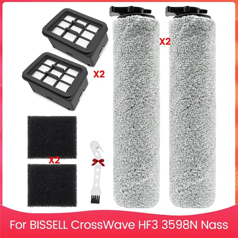 

AFOURT-основная роликовая щетка с HEPA-фильтром для пылесоса BISSELL Crosswave HF3 3598N, запасные части