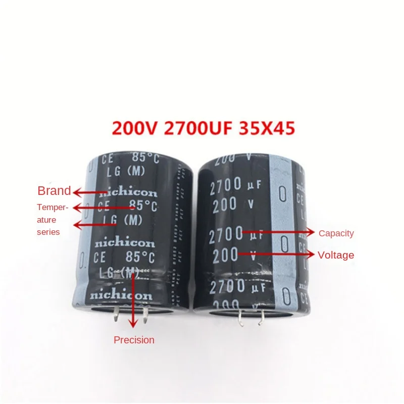 1PCS-20PCS 200V2700UF 35X45 Nichicon Electrolytic Capacitor 2700UF 200V High Quality