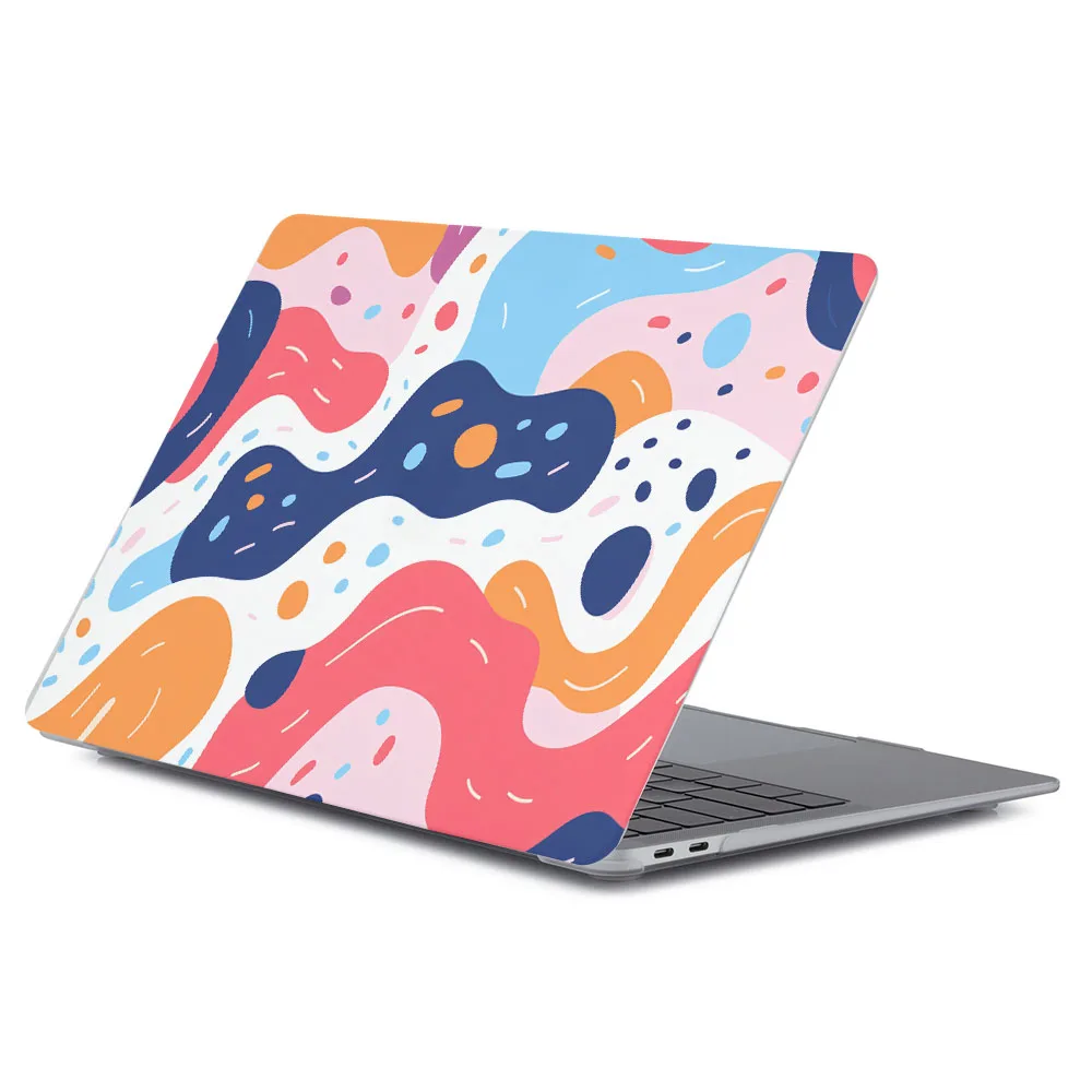 Laptop Case for MacBook Pro 14 2025 Case M5 A3434 Funda for MacBook Pro 16 M2 M3 M4 A3403 Abstract line printing shell