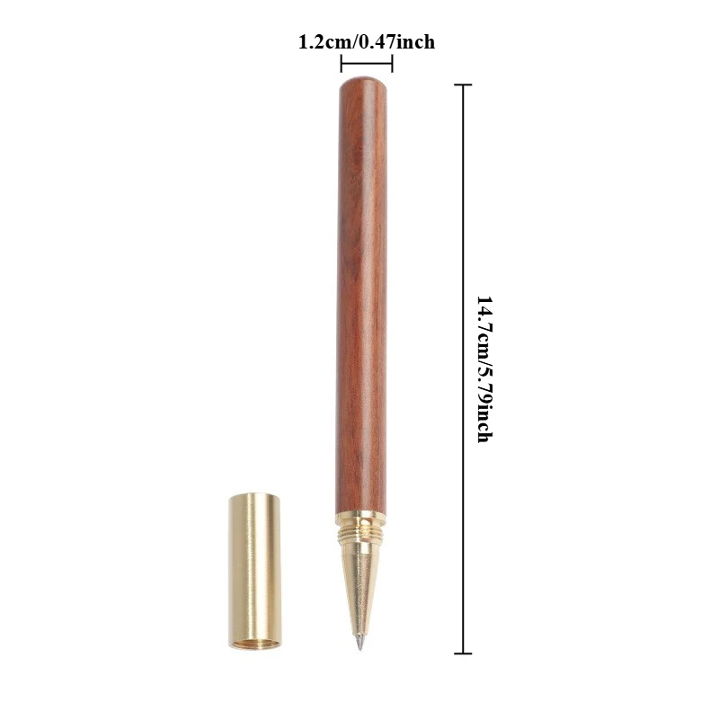 Penne firmate in legno artigianali da 1 pezzo, uso duraturo con ricariche di inchiostro rosso, blu e nero