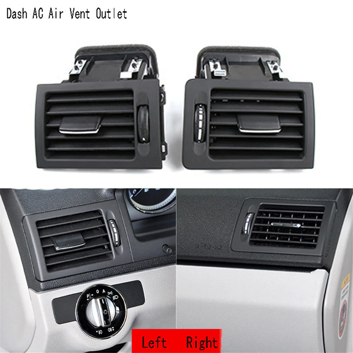 Car Dash AC Air Vent Outlet Grille Assembly for Mercedes Benz C Class W204 2008-2010 Right