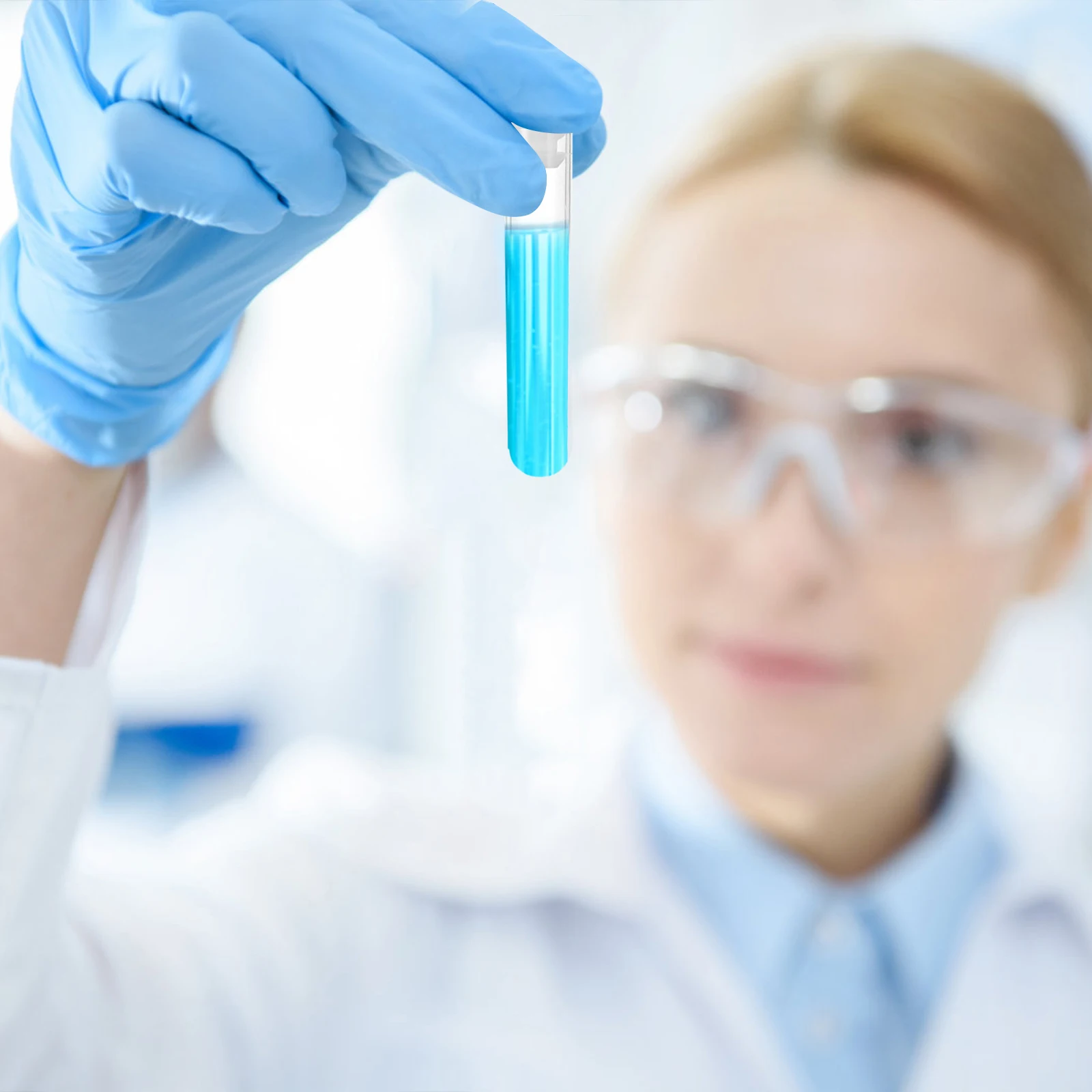 

100Pcs Clear Plastic Test Tubes With Screw Caps For Science Lab Experiments Candy Storage