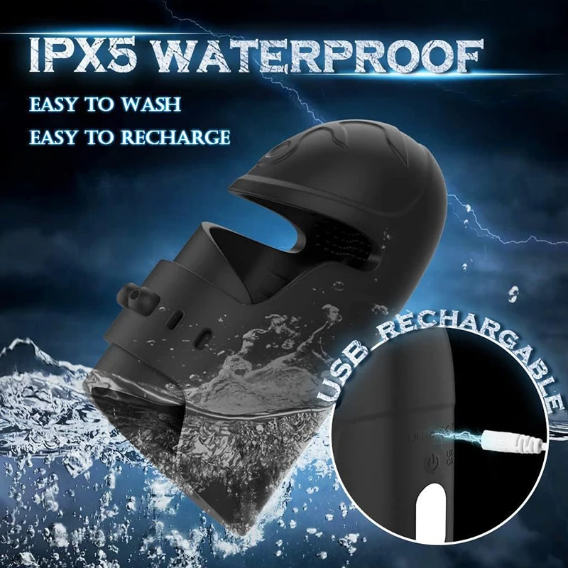 هزاز للرجال حشفة القضيب تأخير المدرب 10 الاهتزاز مدلك قوي ذكر معدات الاستمتاع واللعب الجنسي لآلة الجنس الكبار