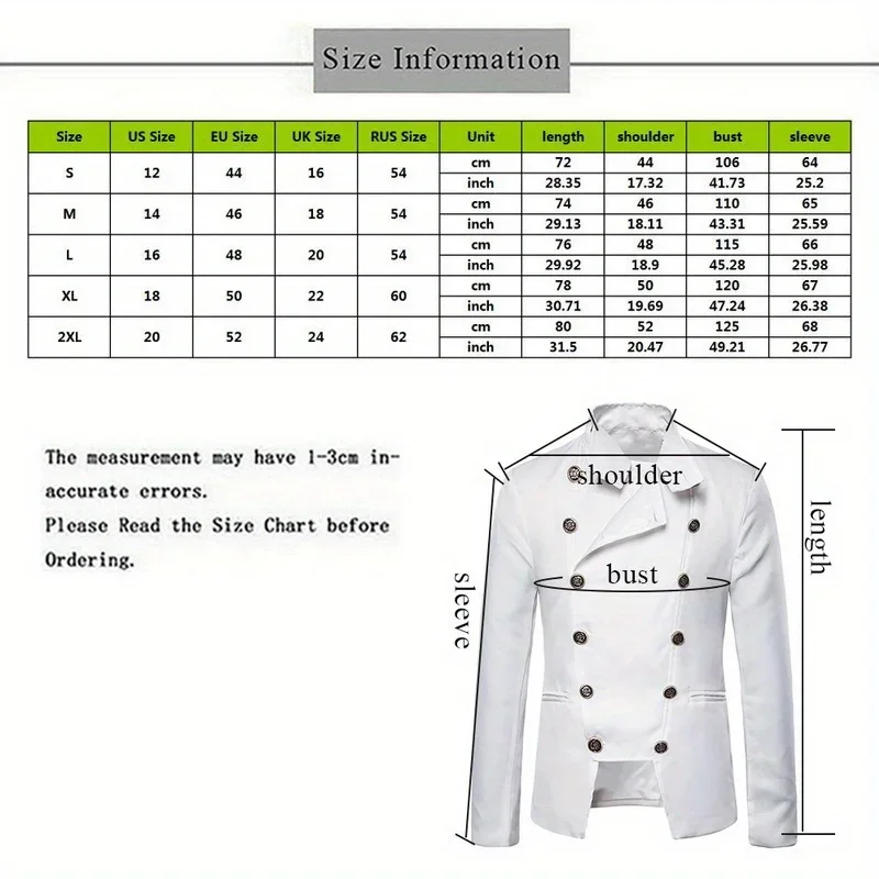 سترة البدلة القوطية فستان مزدوج الصدر بدلة الزفاف سترة أداء المرحلة زي الهالوين #3
