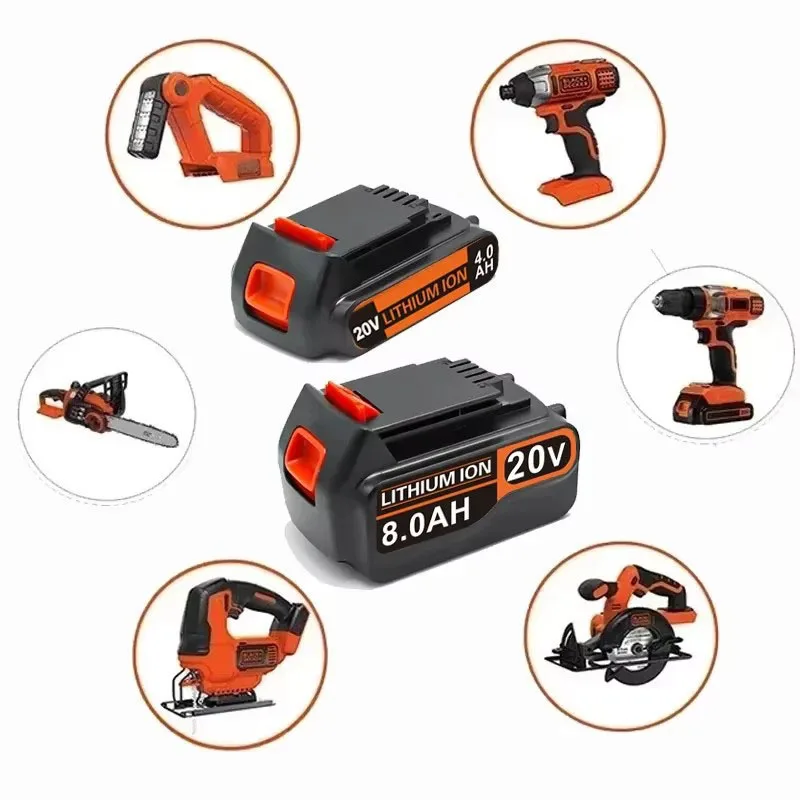 Big Promotion 8.0Ah 18V/20V Replacement Battery For Black & Decker LBX20 LBXR20 LB20 LBXR2020 LBX4020 LB2X4020-OPE LBXR20-OPE
