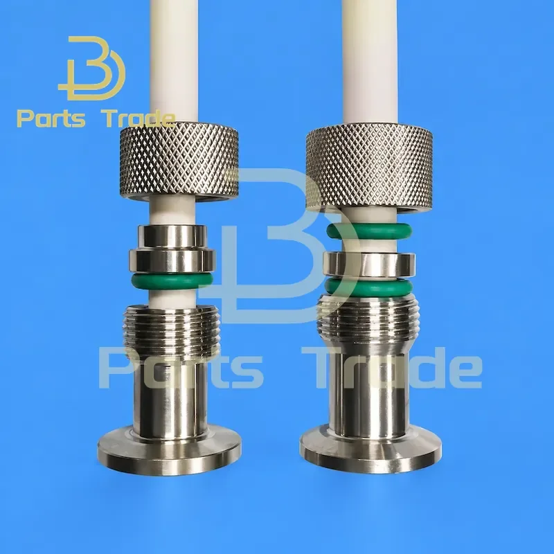 Stainless Steel KF25 Vacuum Gauge Tube Joint Quartz Tube Sealing Joint for Vacuum Tube Furnace Sealing Plug