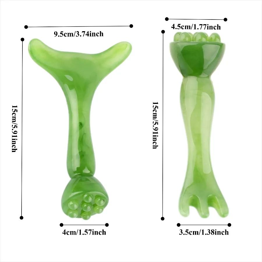 جهاز تدليك الوجه غوا شا القابل لإعادة الاستخدام، أداة محمولة متعددة الاستخدام للوجه والجسم والعين والرقبة وفروة الرأس - ملحق العناية اليومي بالجمال