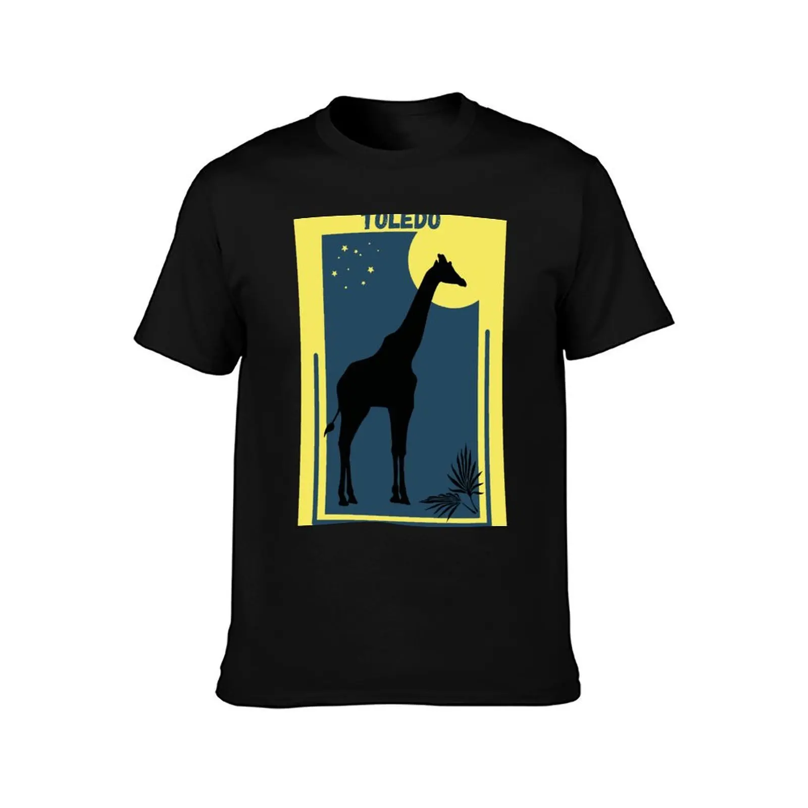 Toledo in Ohio United States - Zoo Destination Vintage Style Geometric Modern Poster T-Shirt Summer Casual Cotton Tee