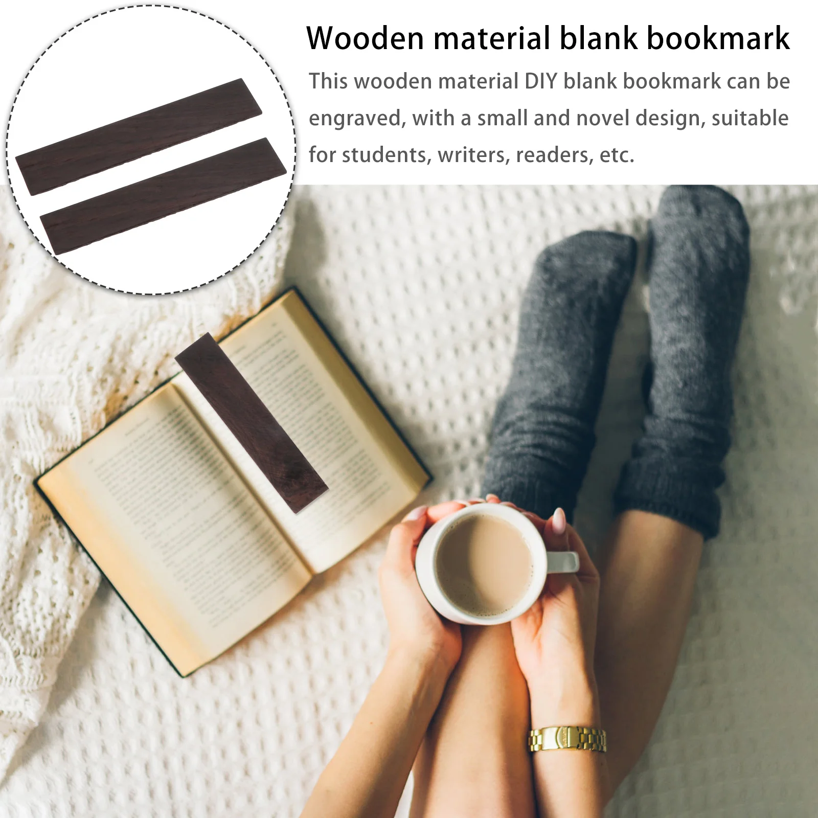 

6Pcs DIY Bookmarks Premium Material Exquisite Workmanship Blank Design for Personalization Unique Gift Students Writers Readers