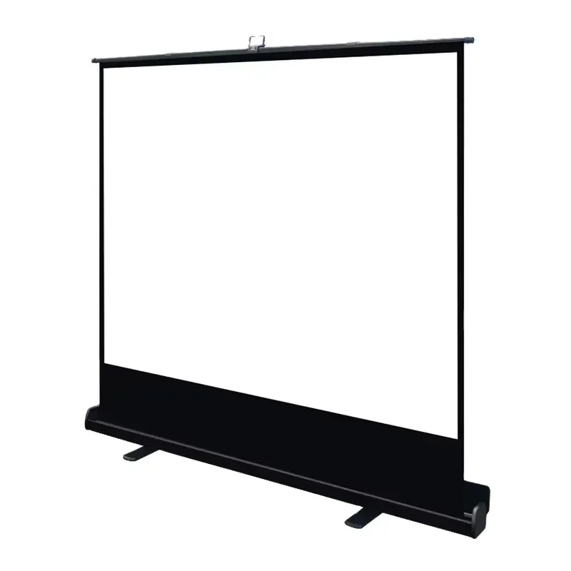 80 inch 16 9 Manual Projector Screen Portable Floor Stand Pull Up Projection Display for Home Theater Office Presentation Use