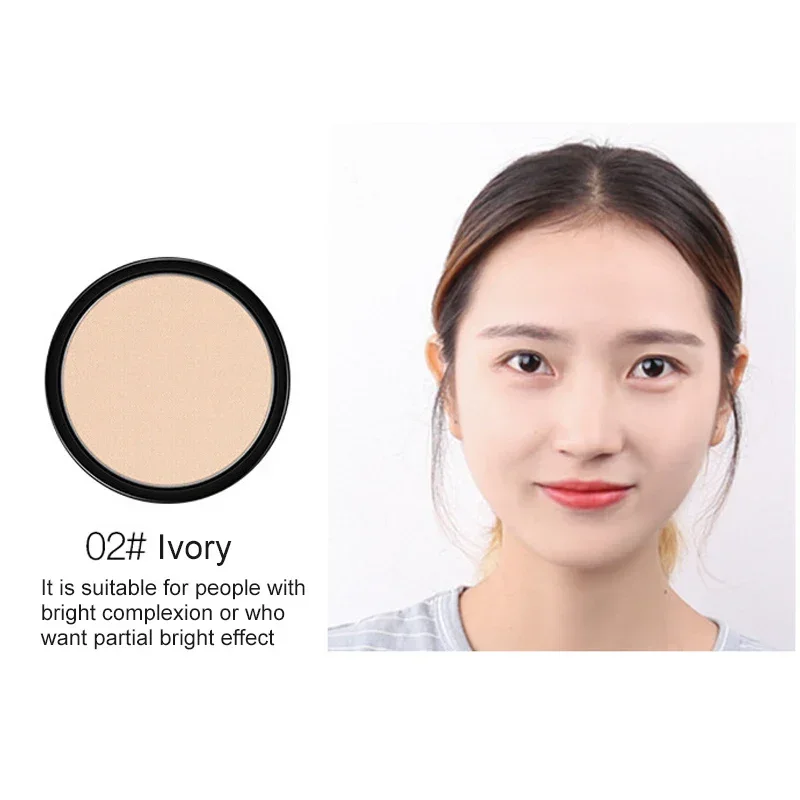 Pressed Powder Long Lasting Oil Control Face Foundation Waterproof Whitening Skin Finish Concealer