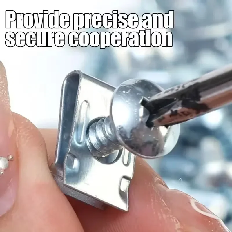 Self Tapping Screws Metal Fastener Clip Car Motorcycle U-Type Clip with Screw Anti-rust Protection Clip Screw Iron Sheet Kit