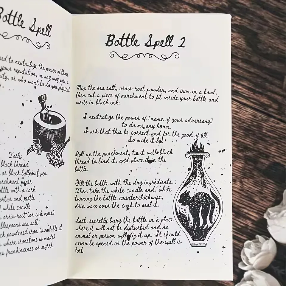 Old Witch Spells Book - Essential Tool for Witches & Wizard Beginners, Perfect for Birthdays, Easter, Christmas, Halloween Gift