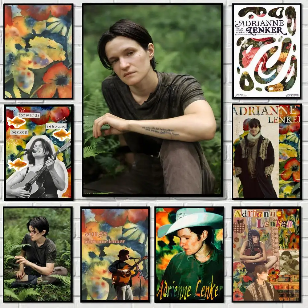 Adrianne Lenker Singer Indie Folk Poster Self-adhesive Advanced Aesthetic Printing Paper Wall Art for Living Room Home Decor