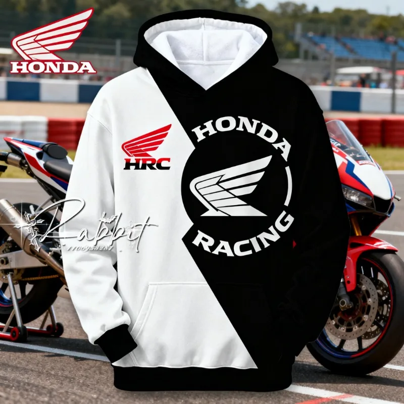 2025/26 الأكثر مبيعا جديد هوندا فريق ريترو دراجة نارية سباق المسار ركوب هوديي الرجال للجنسين موضة هوديي ثلاثية الأبعاد مطبوعة F1