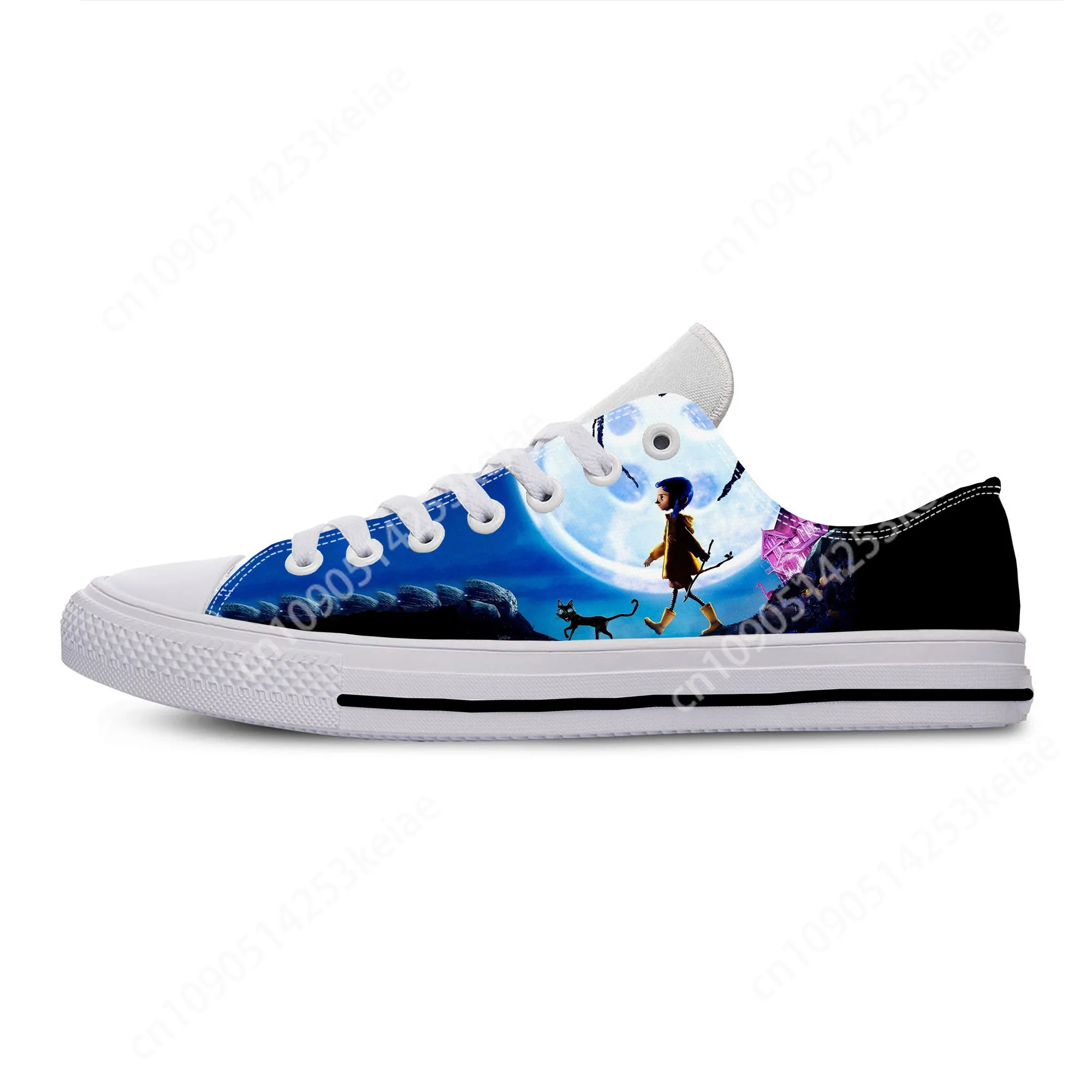 Hot Cool Summer Coraline Anime Cartoon Manga Movie Horror Fashion Cloth Shoes Breathable Men Women Sneakers Low Top Board Shoes