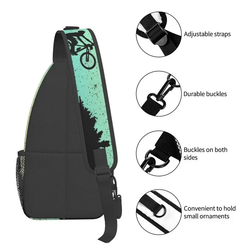 Mochila cruzada para bicicleta de montaña para hombre, bolso de hombro para el pecho, viaje y ciclismo