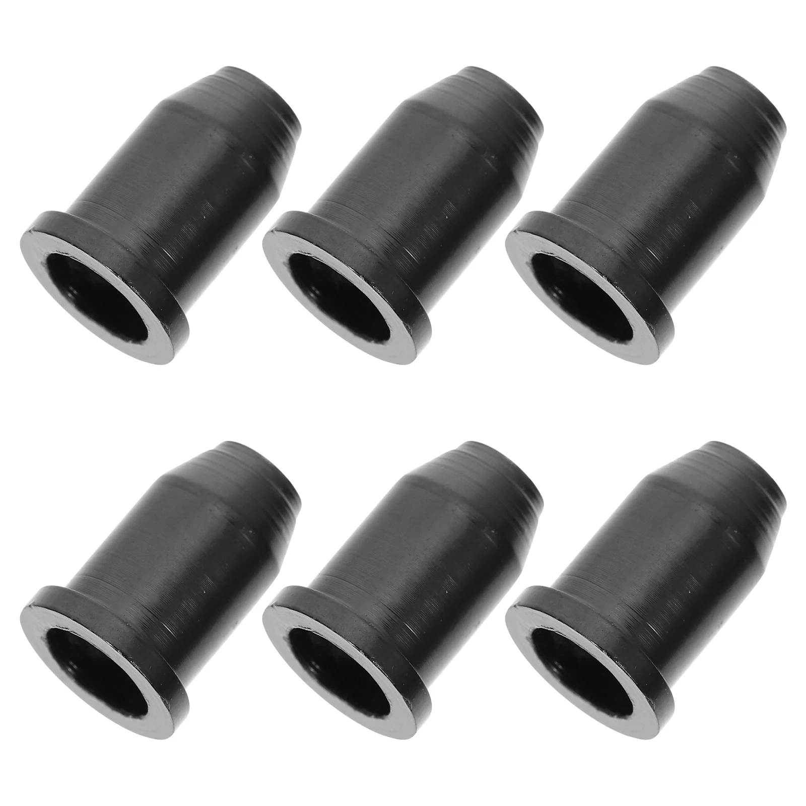 

6 Pcs Electric Guitar String Buckle Black Mount Bass Guitars Accessories Bridge Body Ferrules Parts Vibration