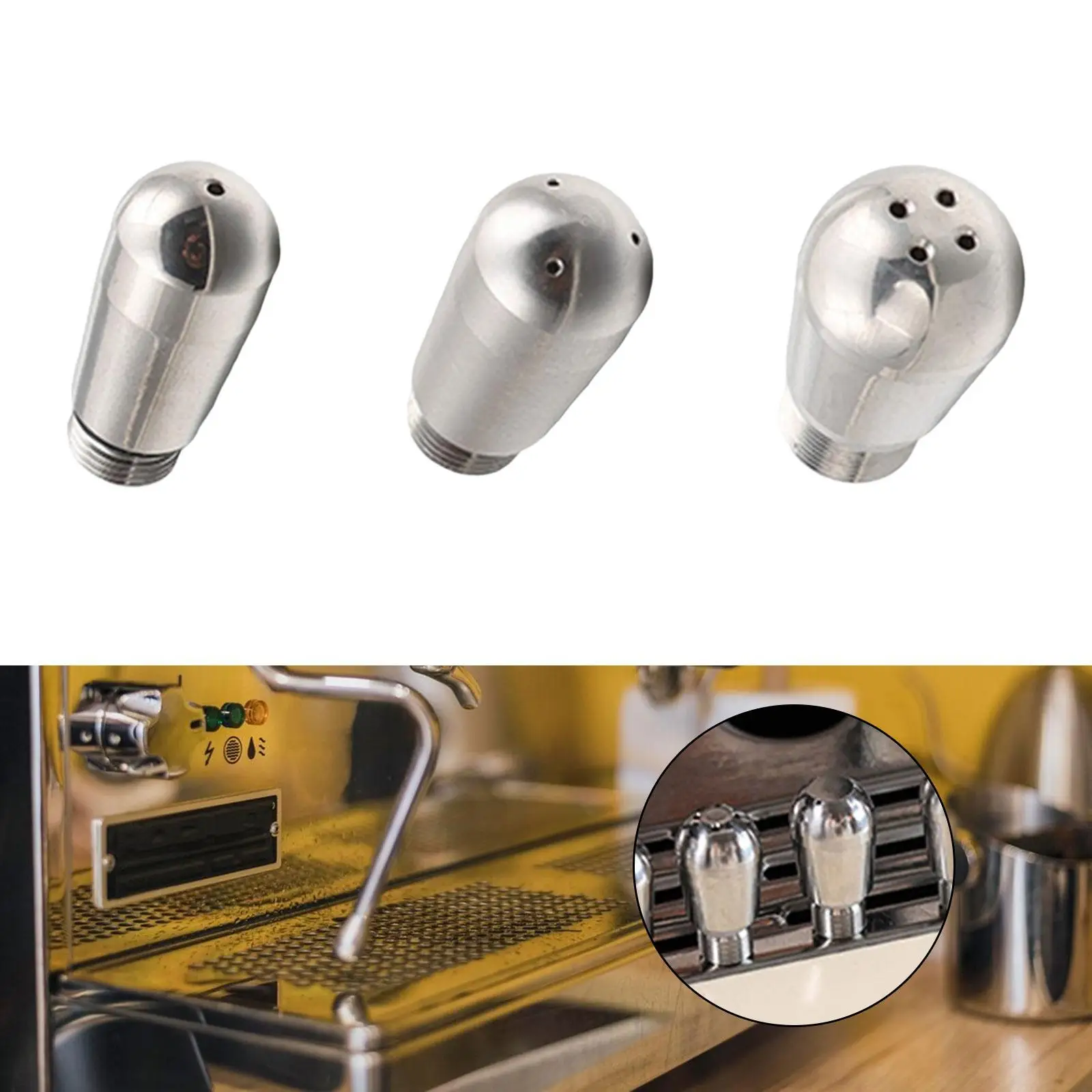 Coffee Machine Steam Nozzle Reusable Espresso Milk Frother Washable Coffeeware Steam Tip for EC9355 9155 9665 Home Kitchen Parts