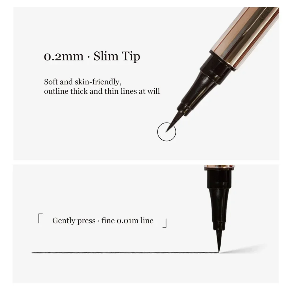 Ultra-fine Liquid Eyeliner Eye Make Up Waterproof Not Easy To Smudge Quick-dry Silky Eye Liner Lying Silkworm Pen Cosmetics Tool