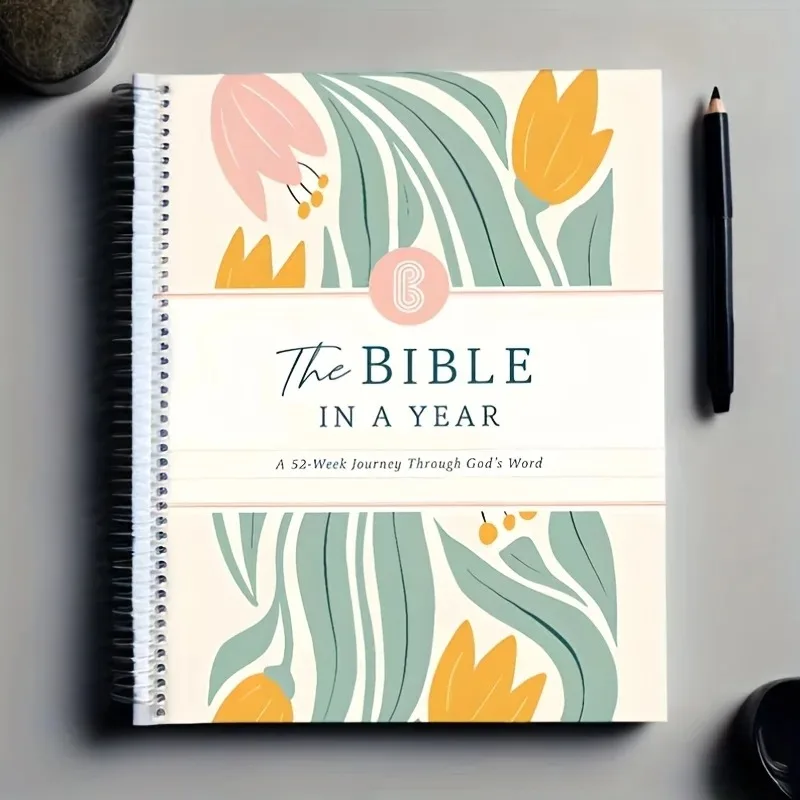 

The Bible in A Year 52-Week plan Women's Bible Study Plan-Daily Scripture readings structured for consistent Bible Study & Spir