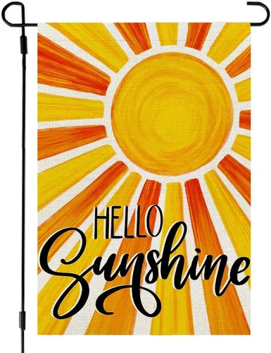 Double-Sided Summer Garden Flag, 12x18 Inches, Burlap Welcome Decoration TTP AAL HHM WZZ yyi